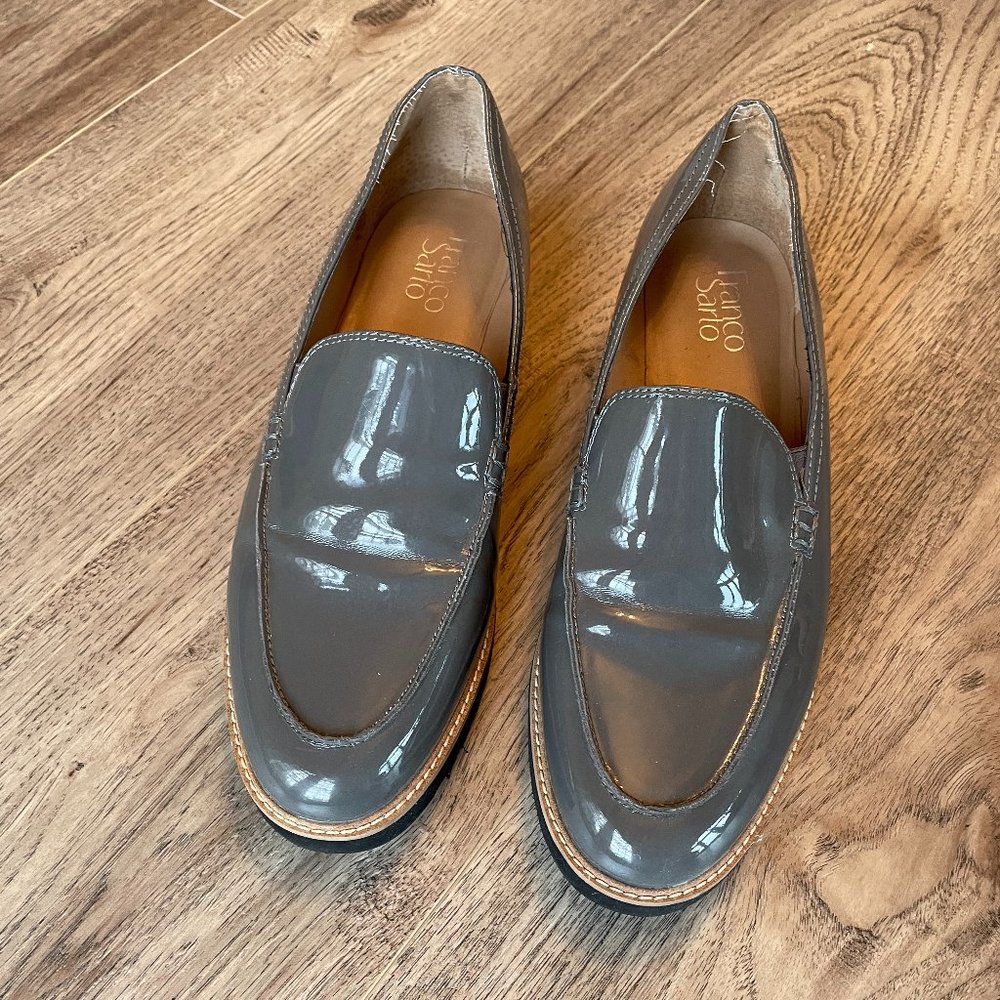 Gray Franco Sarto Women's Patent Loafer (9)